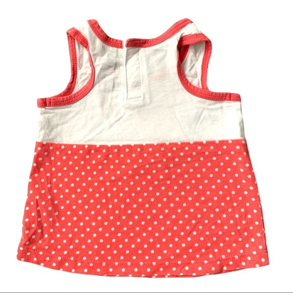 Nike PolkaDot Two-Tone Tank Top Flare SL Shirt Nike Logo Baby 6-9 Months - Picture 2 of 3
